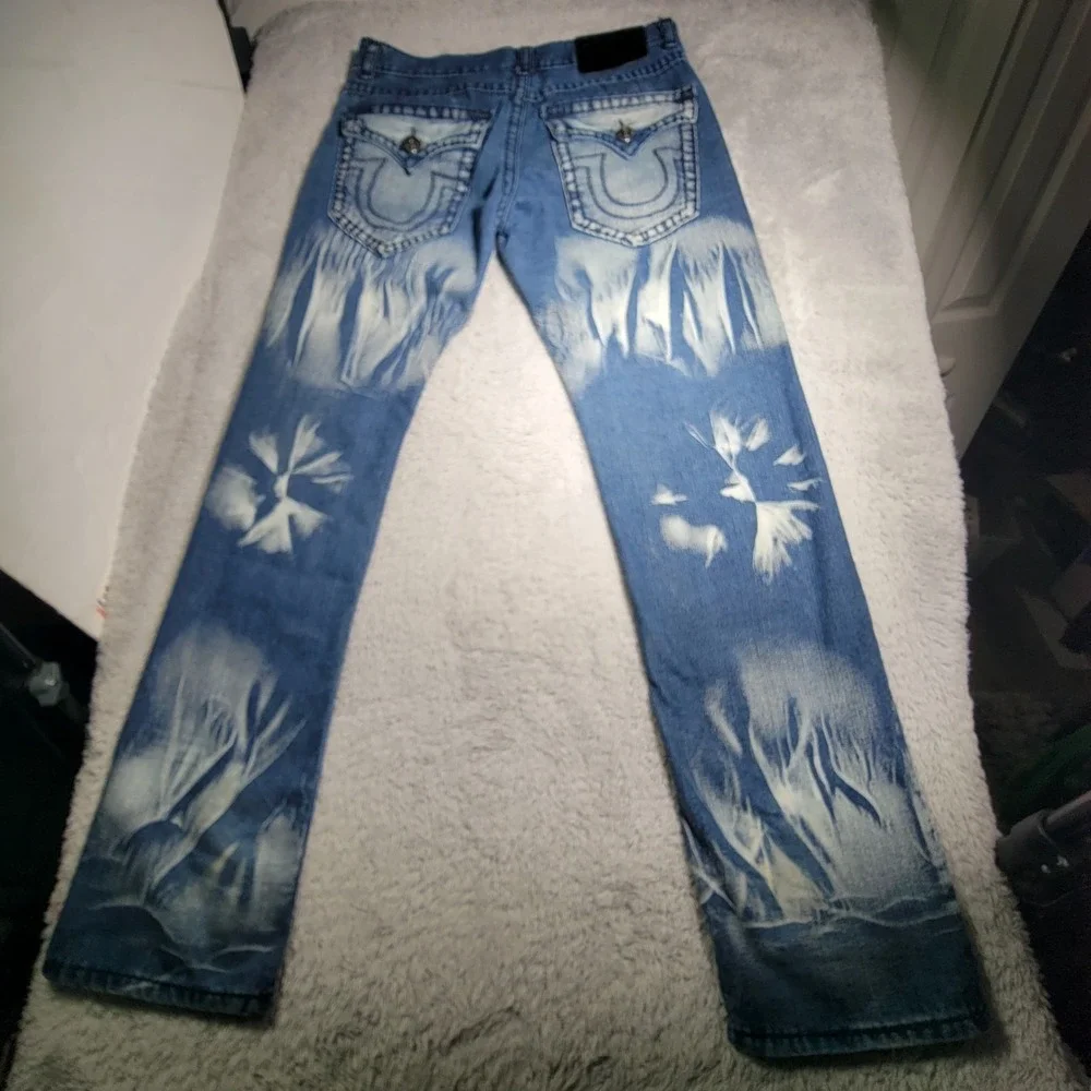 Vintage True Religion Jeans Size 36. CA#30427. Rare Pattern